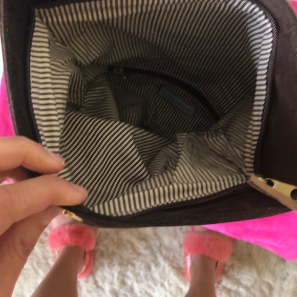 Used once-Carrie Dunham brownSuede foldover clutch - Picture 8 of 9